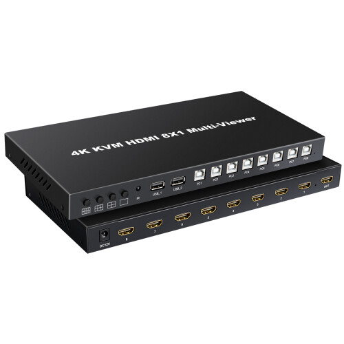 4K HDMI Splitter 8 in 1 Out Remote Switch Box 4K/1080P Support
