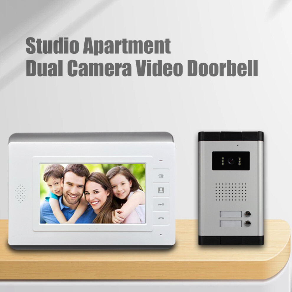 Video Doorbell Dual Camera 7" Monitor Night Vision Intercom 609610398066