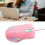 Pink Ergonomic Wired Mouse RGB Backlit 5.9ft Cable 5