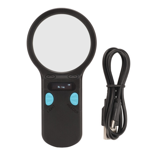 Pet Microchip Scanner 134.2Khz 125Khz RFID OLED Black Portable