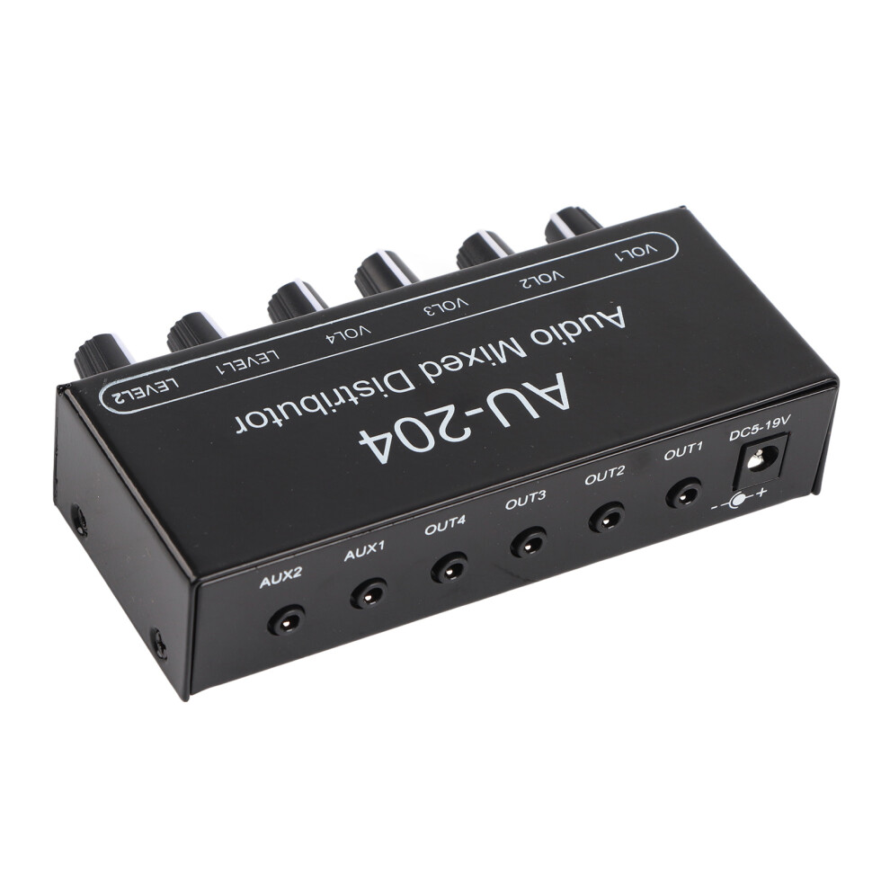 Stereo Sound Mixer 2In4out 3.5Mm Headphone Amp Dc 5-15V 609610414636