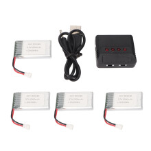 4PCS 903048 3.7V 2000mAh RC Drone Battery with Charger