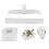 Ceiling Mount Projector Bracket 25kg Capacity 4-Hole White 2
