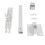 Ceiling Mount Projector Bracket 25kg Capacity 4-Hole White 4