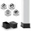 8 Pack Rectangular Chair Leg Caps Non-Marking PVC Floor Protector 25 x 50mm (1" X 2") 2