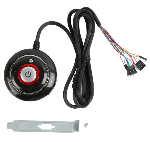 (No Audio No USB) PC-Netzschalter ABS Leicht Plug & Play 2 USB Audio