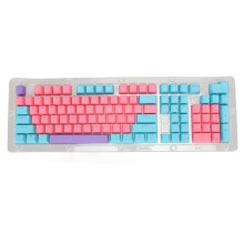 (Pink Blue Purple) PBT 2-Farben-Injektion Lichtdurchlässige Tastenkappen Pink Blau