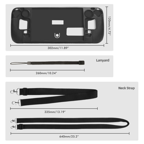 Silicone Case for Steam Deck Non Slip Anti Scratch with Lanyard 1