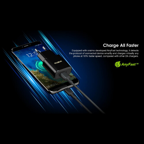 Oraimo OCW-E65S+C53 2A Fast Charger USB Adapter with Cable 2