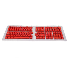 (Transparent Blue White Letters) 132-Tasten Tastatur Keycaps ABS OEM Transparent Rot Weiß Buchstaben