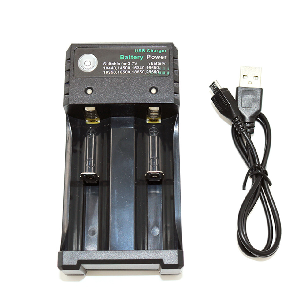 Portable Fast Charging 2 Slots 18650 Battery Charger Rechargeable