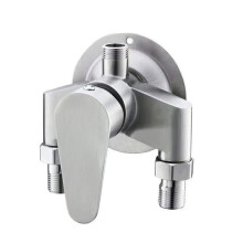 Stainless Steel Shower Mixer Tap Wall Mounted Bathroom Faucet 1/2 Inch Inlets For Shower Or Bath