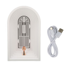 (White) Desktop-Lautsprecher mit Ambient-Licht, stufenlos dimmbar, USB, Weiß