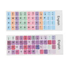 (B) 2x Bunte Tastaturaufkleber Staub- & Wasserdicht PVC Keycaps