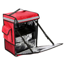 42L Delivery Box Red Dual Insulation For Food Delivery Large Capacity
