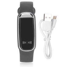 (Black) Digitaluhr LED wiederaufladbar 12/24h für Damen & Herren - schwarz