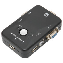 USB 2.0 KVM Switch 2 Port Dual Monitor 1920x1440