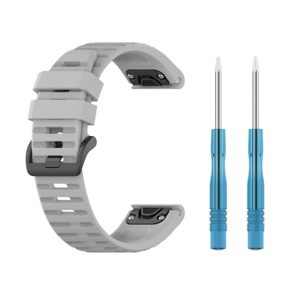 Garmin Fenix 7X/6X Gps 26Mm Silicone Quick Release Strap With Tool 609610435242