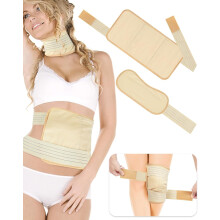 2 Pcs Castor Oil Pack Wrap Reusable Compress Pack for Women Men Wrap Kit for Hot/Cold Compress with Adjustable Strap,Castor Oil Not Included