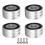 (Silver) SP4010 Speaker Isolation Spike 40x20mm 4pcs for DAC Amplifier 1