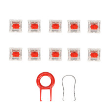 10Pcs Red Switch Alloy Mechanical Keyboard Switches with Puller