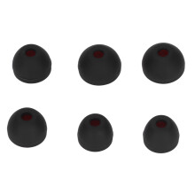 (Red Gray) 6x Weiche Silikon-Ohrstöpsel 3 Größen Noise-Reduzierung Rot Schwarz