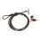 Laptop Cable Lock 3-Key Cut-Resistant Adjustable Length 3