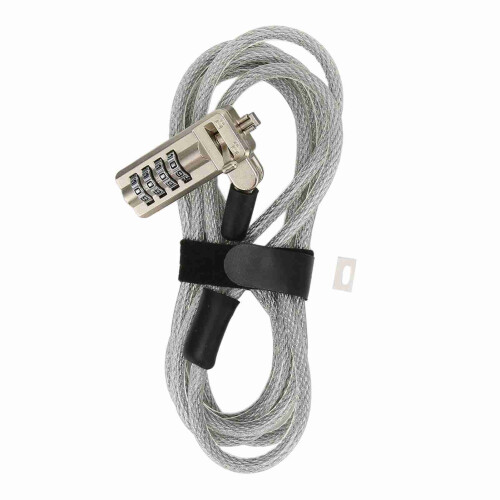 (Silver) Laptop Cable Lock 4-Digit Password for Lenovo Silver