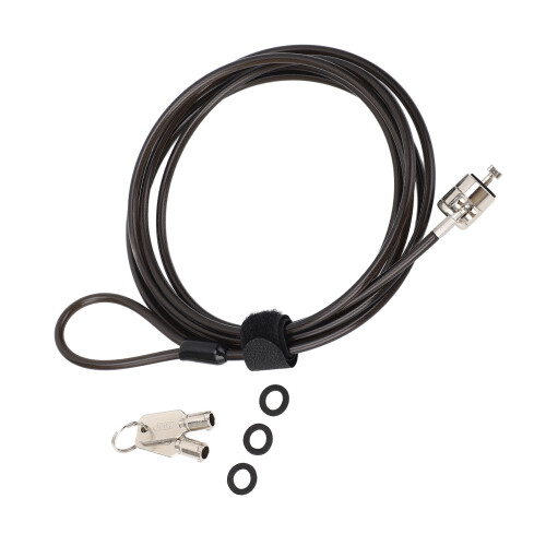 Laptop Cable Lock 2 Keys Adjustable Theft Prevention 6x2.5mm 1