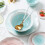 Irregular Lace Ceramic Tableware Blue B Model - Ceramic Dinnerware, Blue Lace Pattern, Irregular Edge 4