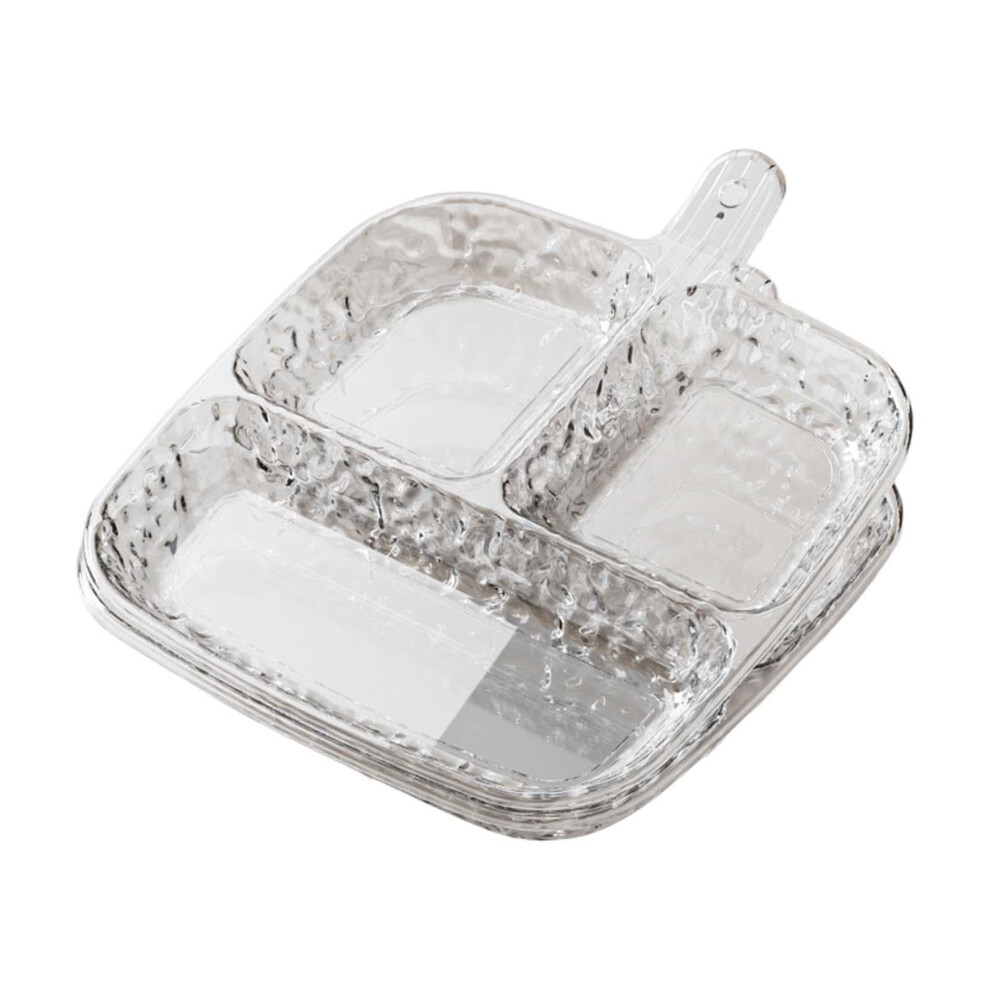 Divided Plates 2 Pieces Multipurpose Reusable Side Dish Trays Clear Transparent Kitchen Tableware Fruit Meal Prep Snack-image-OPC-PKTSVHX-NEW