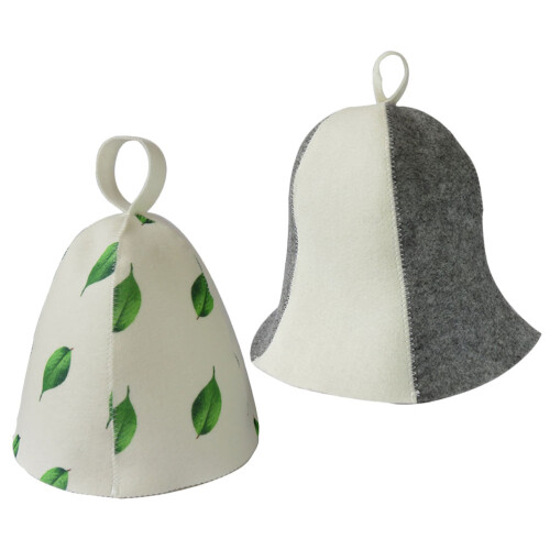 2 unidades chapéus de para sauna e banho, grossos e absorventes 2