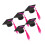 5 unid. mini capa garrafa vinho doutoral com borla rosa 6