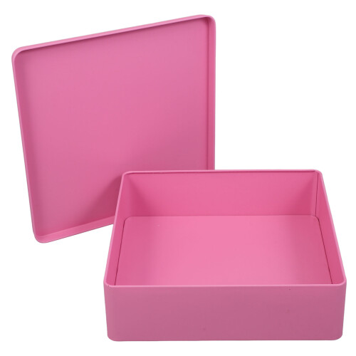de estanho rosa para biscoitos, lanches e presentes