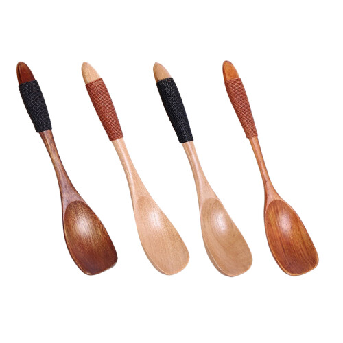 colher infantil madeira maciça, 4 peças, , à mão