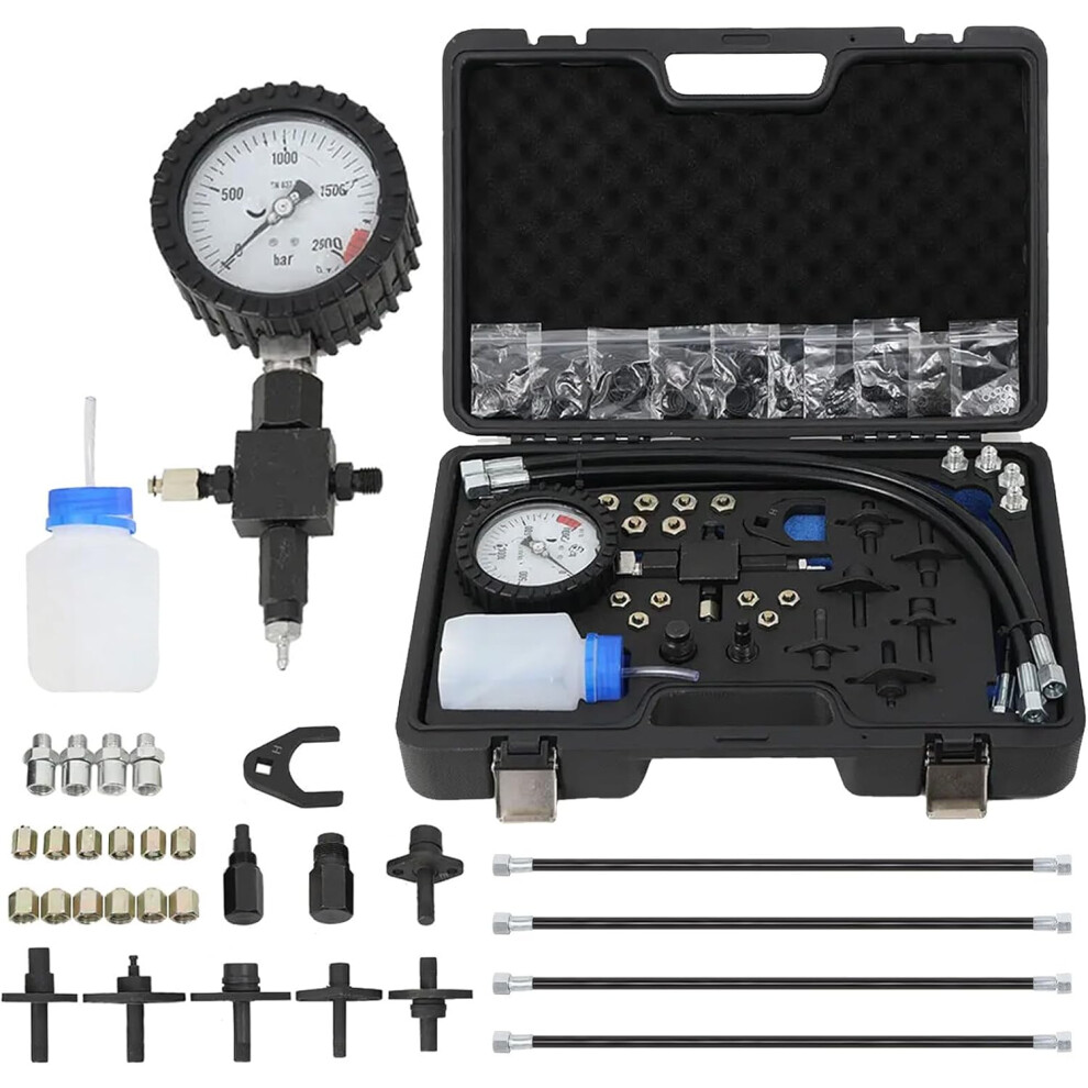 Common Rail Diesel High Pressure Tester Kit 2000Bar Pressure Testing Gauge Pressure Diagnostic Tool With Injector Pipe Blanks 8581686039130