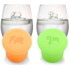 3D Animal Ice Cube Mold Silicone Freezer Elephant & Orangutan Mould Cup Eco Friendly DIY Molds Maker 2 Packs