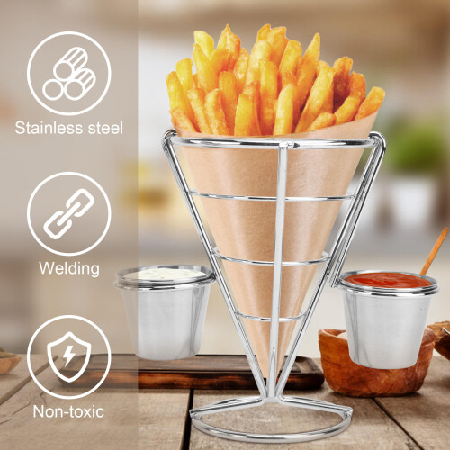 Frietjeshouder voor popcorn, kip, , dessert en – RVS 1