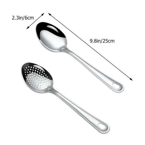 2 schlitzkelle mit langem griff für buffet service 1