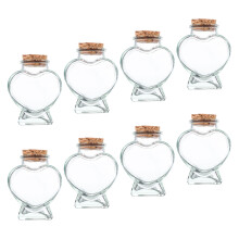 8St Mini Flaschen Mit Verschluss: 50Ml Herzglasflaschen Für Partys