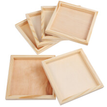 6 Holztabletts Hexaeder Puzzle Speicherblöcke Bastelbedarf Beige