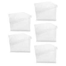 5Stk Transparente Kunststoff Kuchenbox Für Geburtstagskuchen Süßwaren