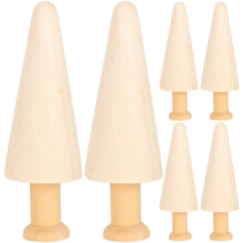6Stk Unfertige Holzbäume Diy Mini Zum Bemalen Basteln Ostern