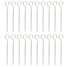 20 . brochetas inoxidable para barbacoa y (plateado)