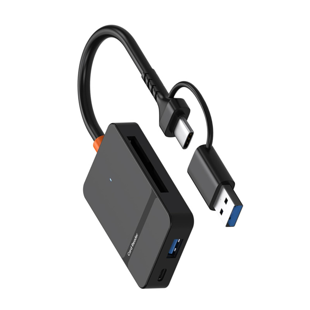 Universals Card Reader Otg Enabled Dual Usb Ports Ms/Tf Memory Cards Fast File Transfer Portable Usb Otg Reader 9354506041311