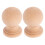 2 unidades bola madera 10 cm para remate poste barandilla puerta 1