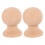 2 unidades bola madera 10 cm para remate poste barandilla puerta 10
