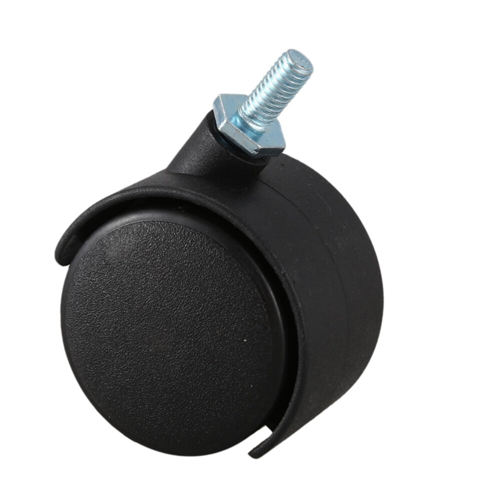 4X 6Mm Threaded Stem 40Mm Dual Wheel Rotatable Caster Black Beige Wheel Diameter 40Mm 4 Pack Swivel Casters 9354506041427