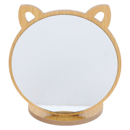 Wooden Vanity Mirror Fine Workmanship Desktop Travel 2