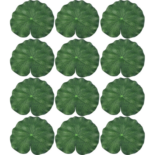 60 Pcs Realistic Simulation Lotus Leaves Pond Floating Decor 1